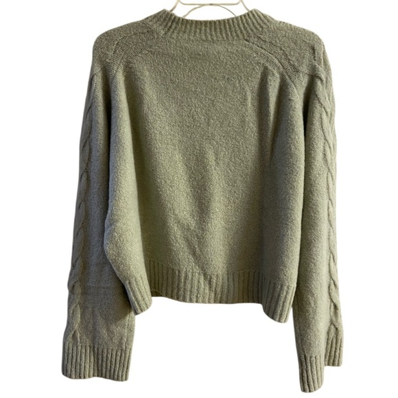 J. Crew black label boucle cashmere sweater light green slouchy Large - Picture 2 of 7